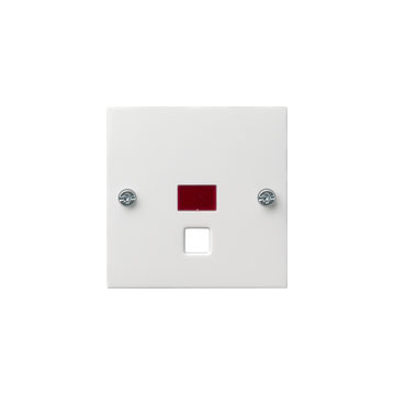 Cover plate with large control window for pull-cord switch and pull-cord button